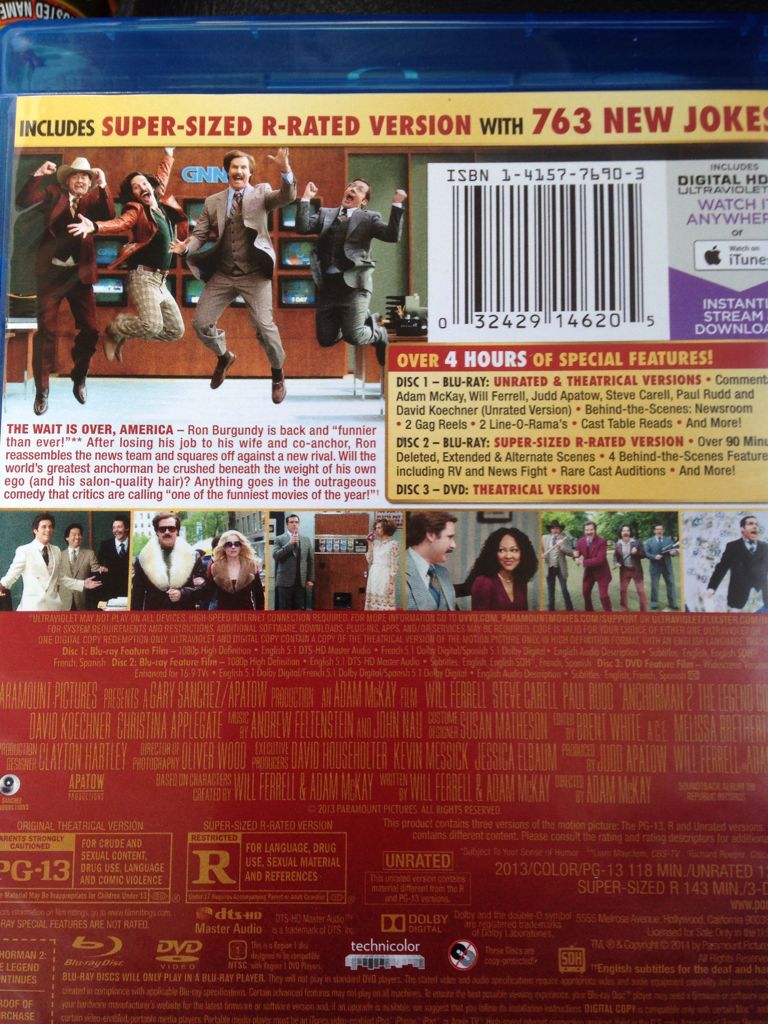 Anchorman 2: The Legend Continues  movie collectible [Barcode 032429146205] - Main Image 2
