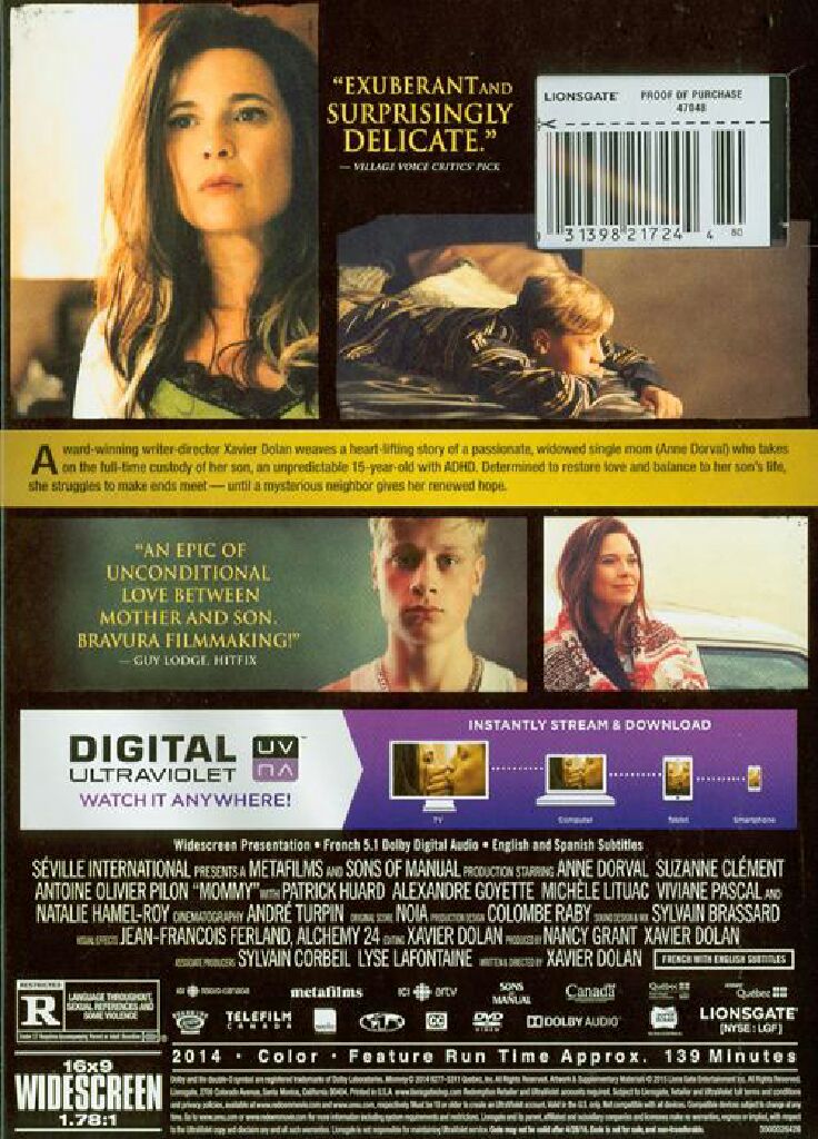 Mommy DVD movie collectible [Barcode 031398217244] - Main Image 2