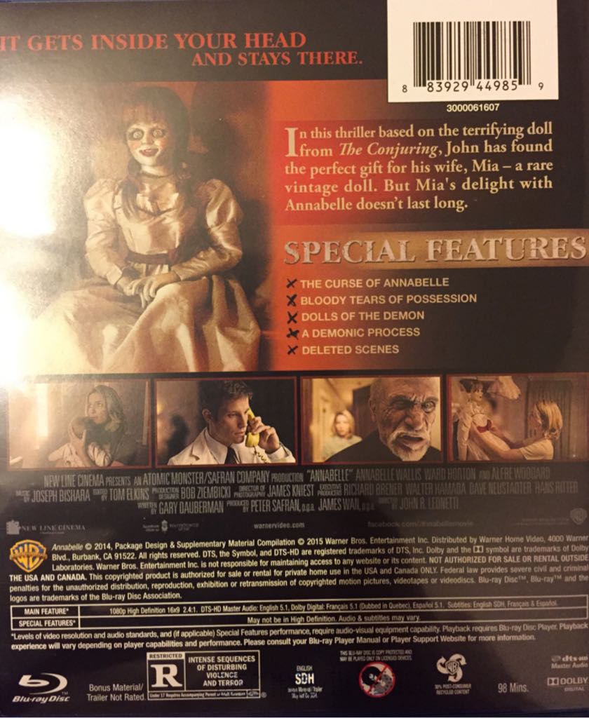 Annabelle  movie collectible [Barcode 883929449859] - Main Image 2