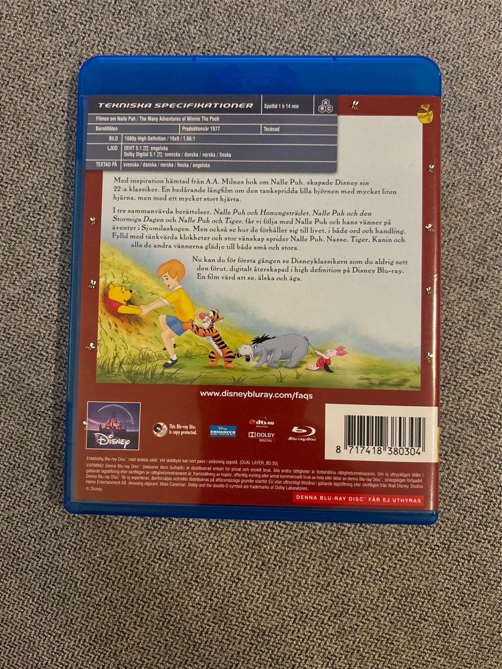 22 Filmen om Nalle Puh Blu-ray movie collectible [Barcode 8717418380304] - Main Image 2