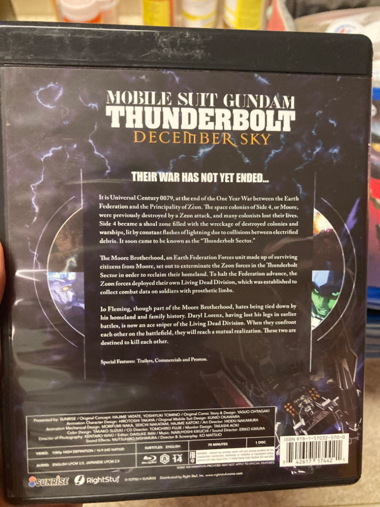 Mobile Suit Gundam UC 0079: Thunderbolt - December Sky Blu-ray movie collectible [Barcode 742617174421] - Main Image 2
