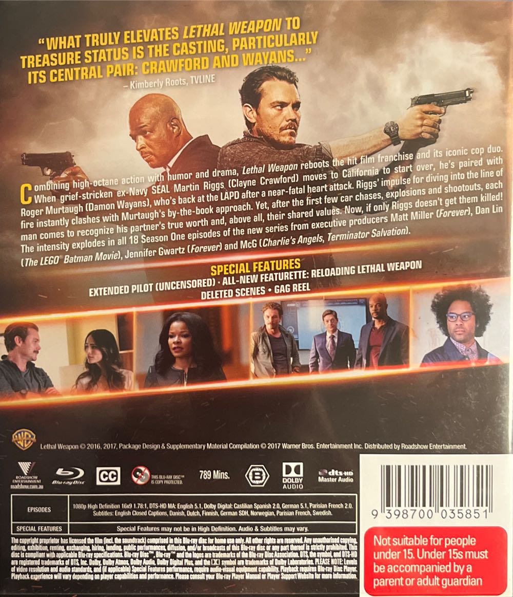 Lethal Weapon Blu-ray movie collectible [Barcode 9398700035851] - Main Image 2
