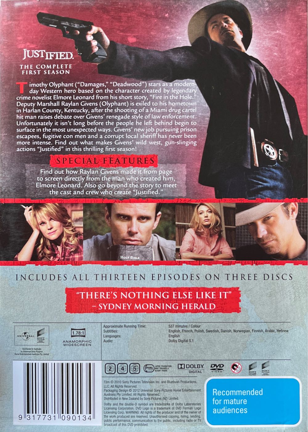 Justified DVD movie collectible [Barcode 9317731090134] - Main Image 2