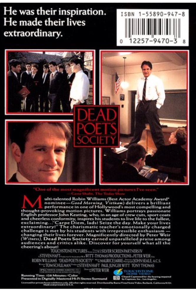 Dead Poet’s Society DVD movie collectible [Barcode 717951000682] - Main Image 2