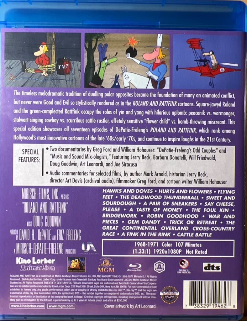 Roland And Rattfink Blu-ray movie collectible [Barcode 738329194628] - Main Image 2