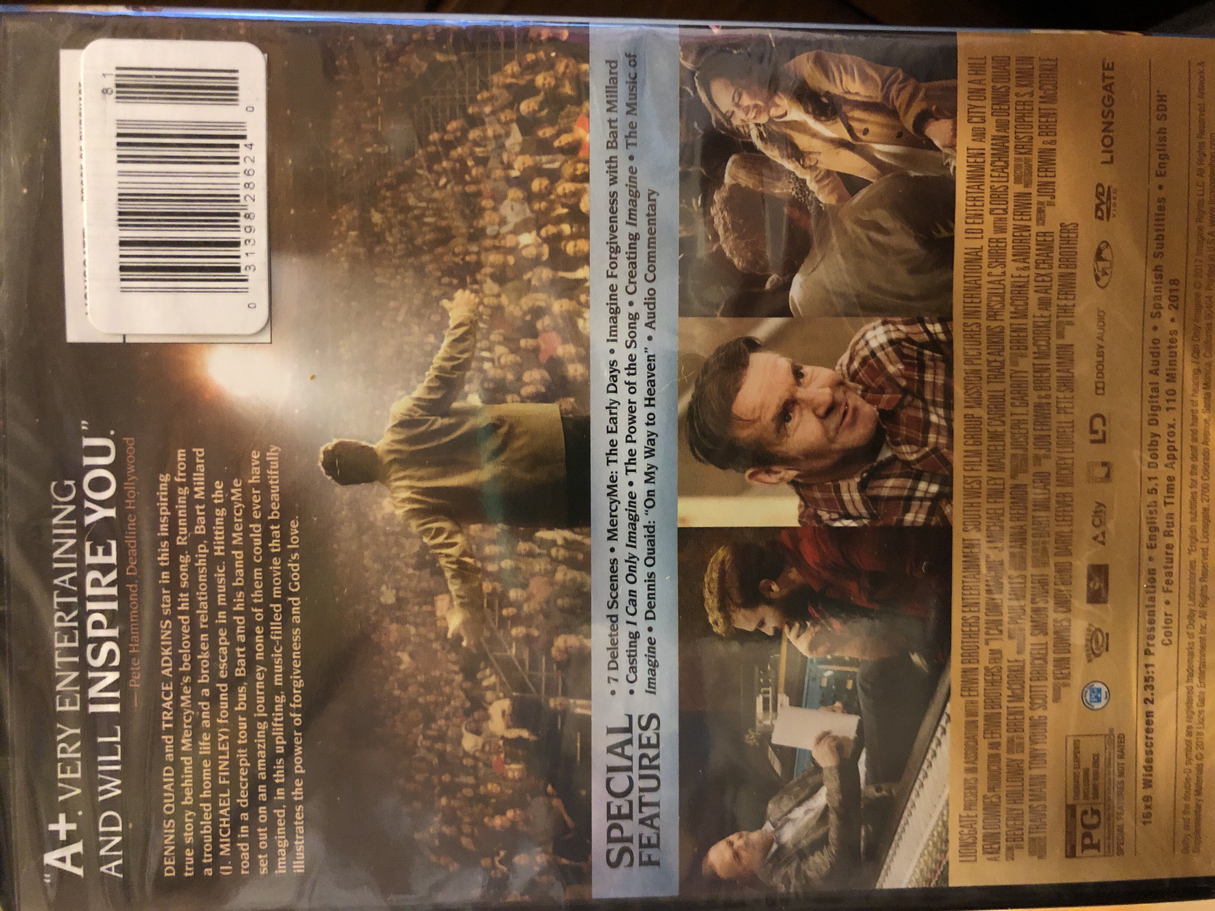 I Can Only Imagine DVD movie collectible [Barcode 031398286240] - Main Image 2