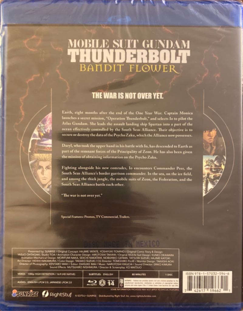 Mobile Suit Gundam: Thunderbolt - Bandit Flower Blu-ray movie collectible [Barcode 742617196621] - Main Image 2