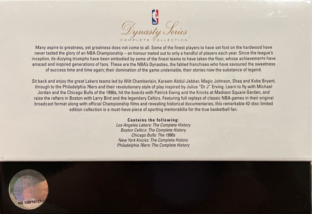 NBA Dynasty Series: Complete Collection DVD movie collectible [Barcode 9318500044426] - Main Image 2