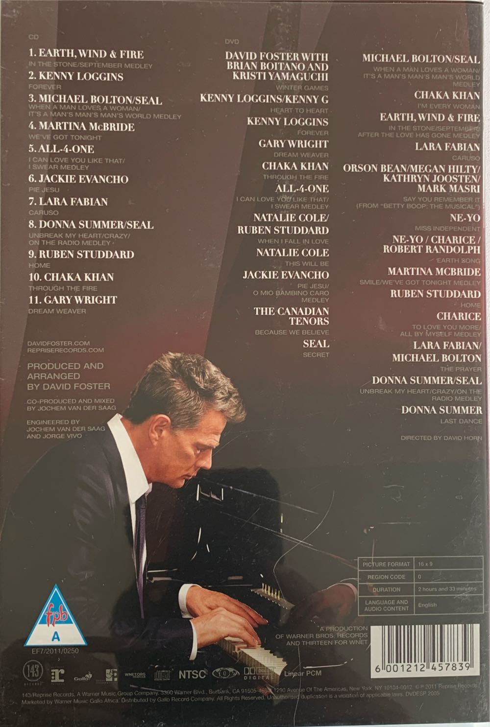 Hit Man Returns: David Foster & Friends DVD movie collectible [Barcode 6001212457839] - Main Image 2