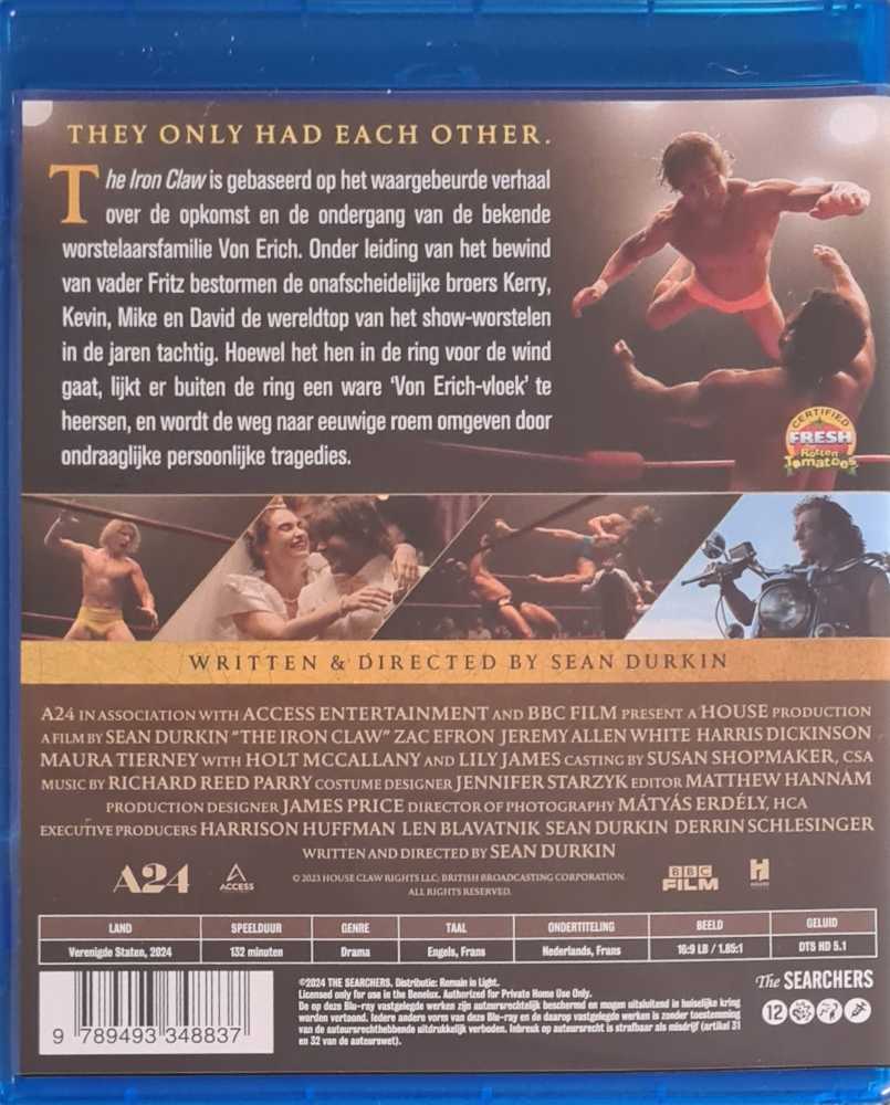 Iron Claw Blu-ray movie collectible [Barcode 9789493348837] - Main Image 2