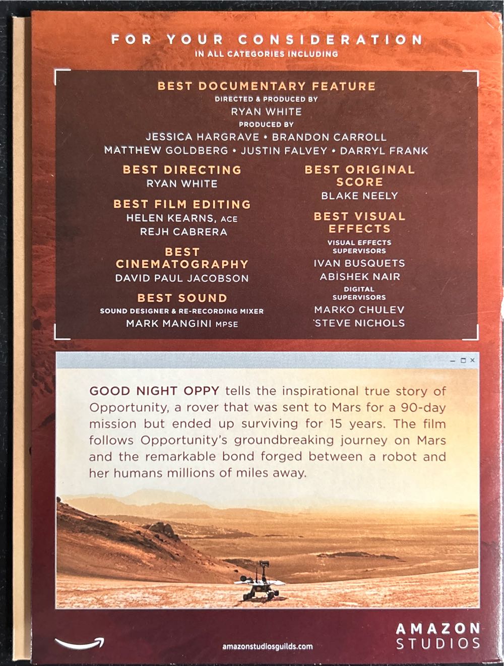 Good Night Oppy DVD movie collectible - Main Image 3