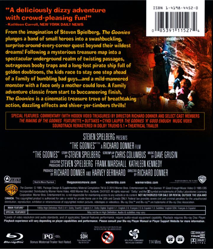 The Goonies DVD movie collectible [Barcode 0883929112647] - Main Image 2