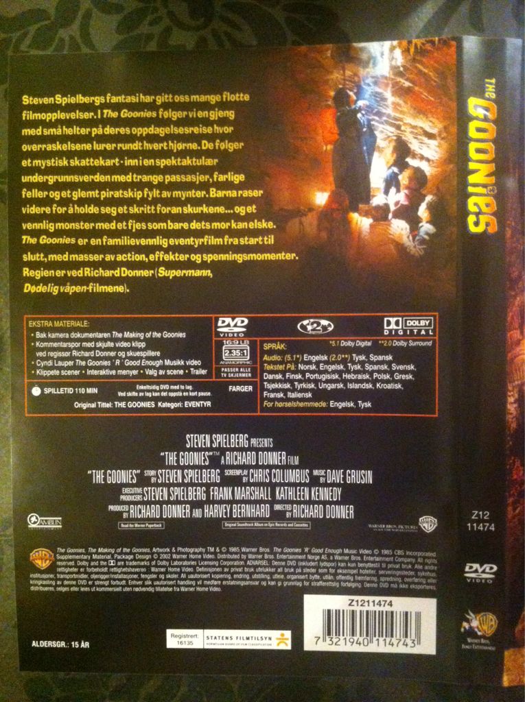 The Goonies DVD movie collectible [Barcode 7321940114743] - Main Image 2