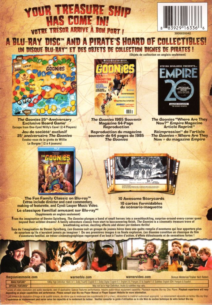 The Goonies Blu-ray movie collectible [Barcode 883929163366] - Main Image 2