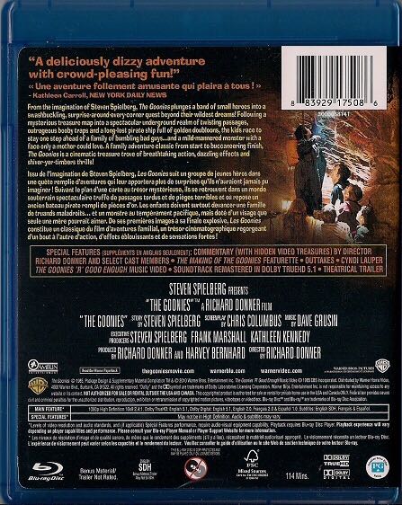 The Goonies Blu-ray movie collectible [Barcode 883929175086] - Main Image 2