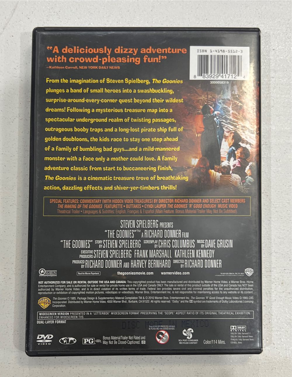 The Goonies DVD movie collectible [Barcode 883929417124] - Main Image 3