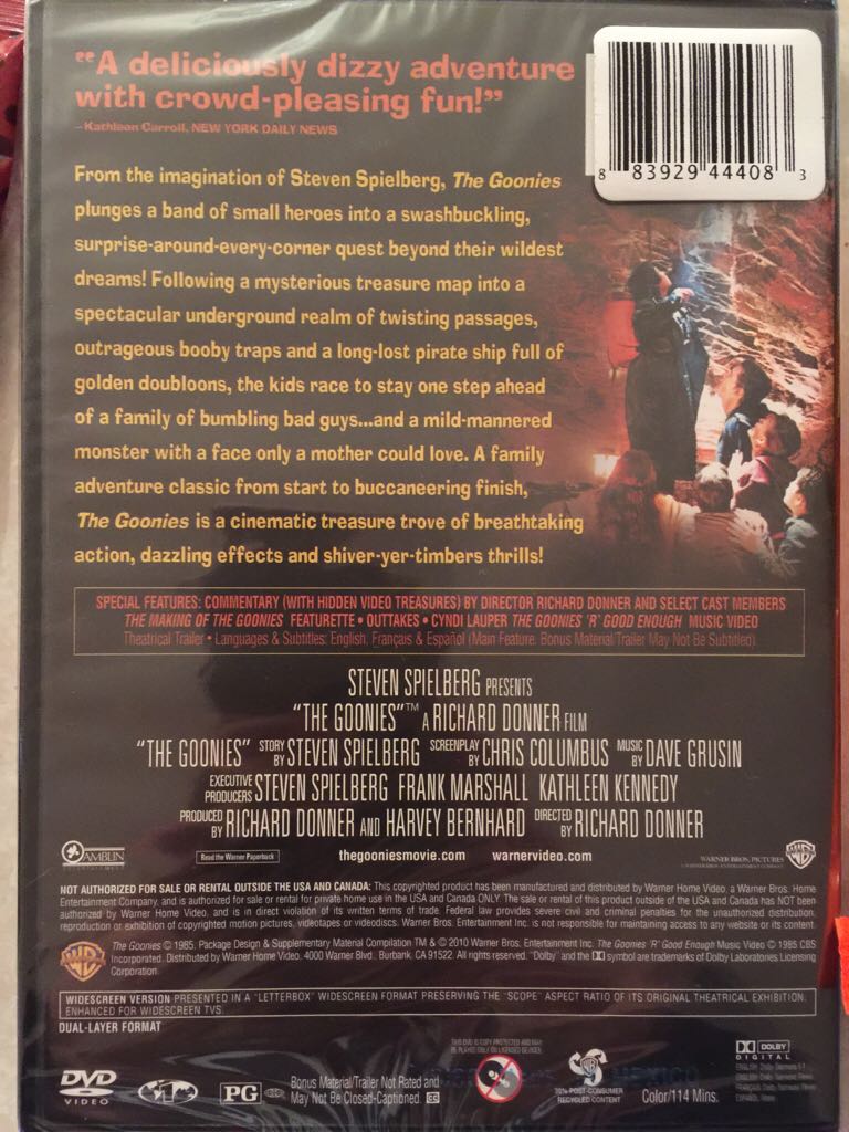 The Goonies DVD movie collectible [Barcode 883929444083] - Main Image 2