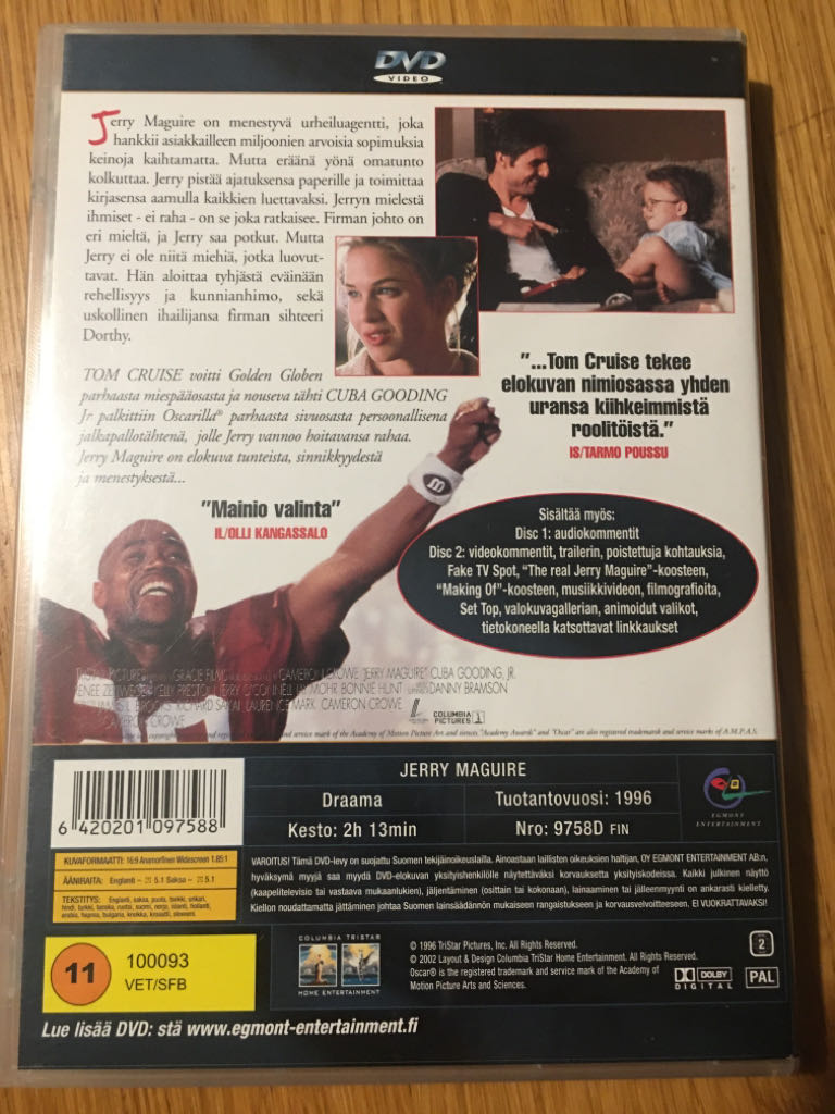 Jerry Maguire DVD movie collectible [Barcode 6420201097588] - Main Image 2