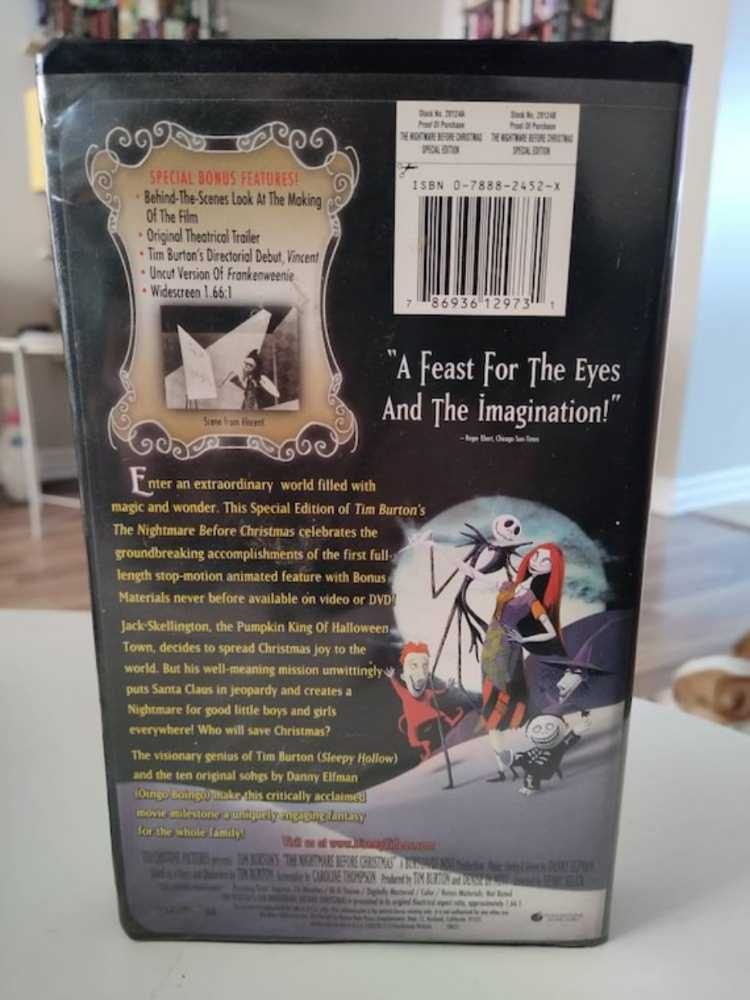 The Nightmare Before Christmas VHS movie collectible [Barcode 1795100939] - Main Image 2