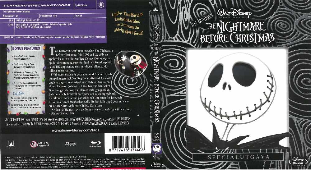 The Nightmare Before Christmas Blu-ray movie collectible [Barcode 8717418174408] - Main Image 2