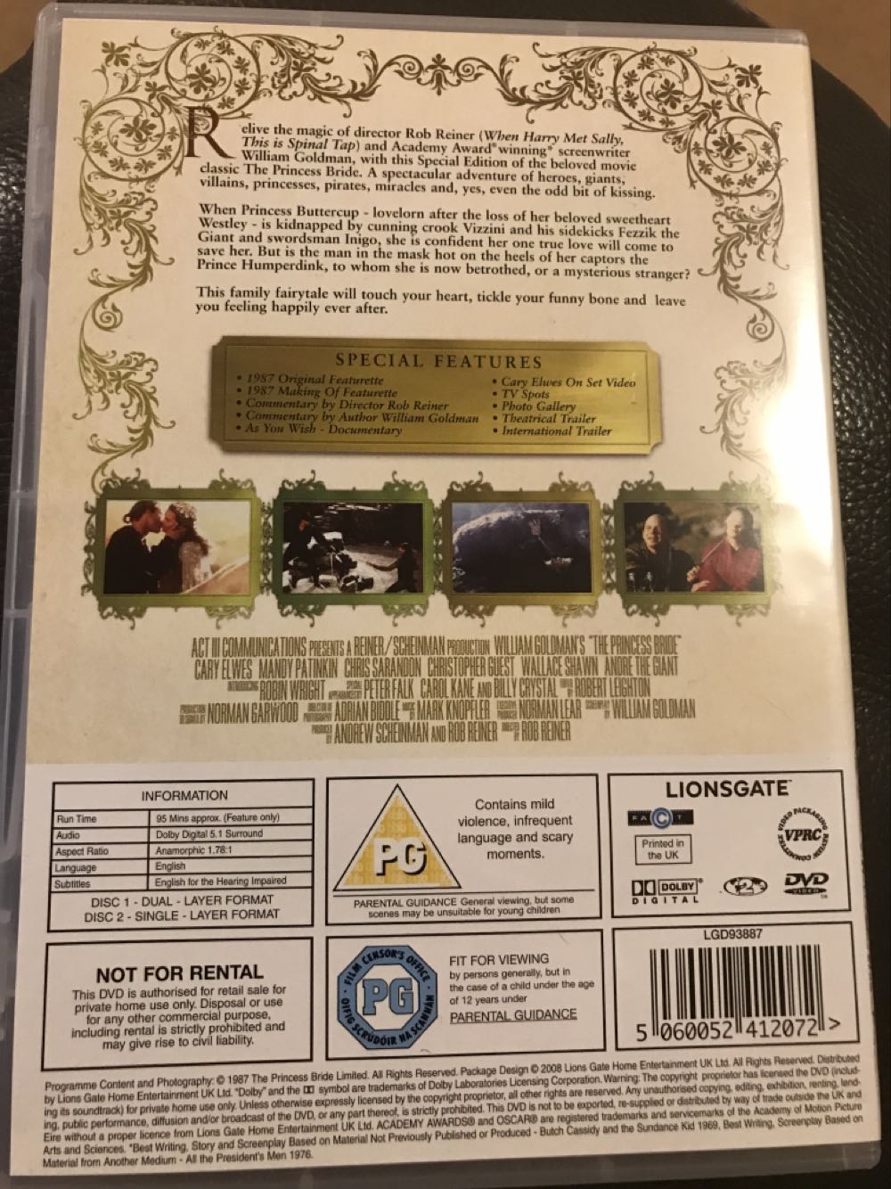 The Princess Bride DVD movie collectible [Barcode 5060052412072] - Main Image 2