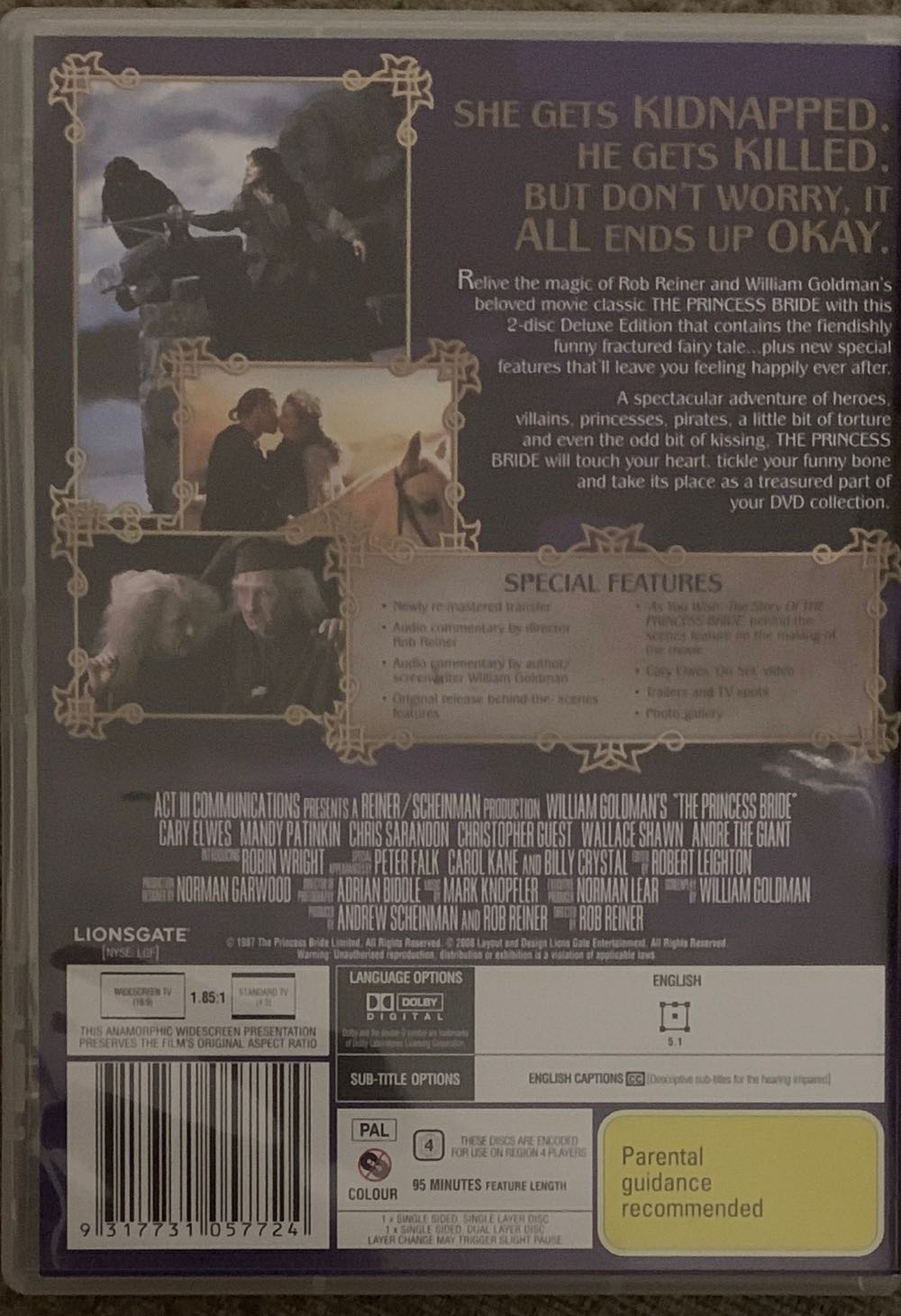 The Princess Bride DVD movie collectible [Barcode 9317731057724] - Main Image 2