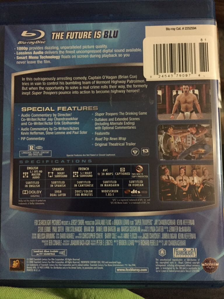 Super Troopers Blu-ray movie collectible [Barcode 024543790976] - Main Image 2