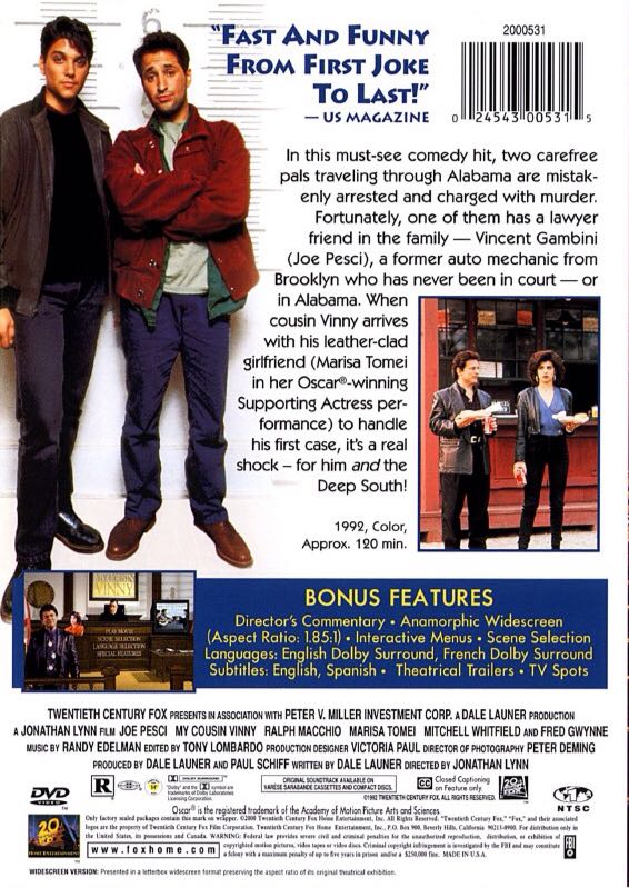 My Cousin Vinny DVD movie collectible [Barcode 024543005339] - Main Image 2