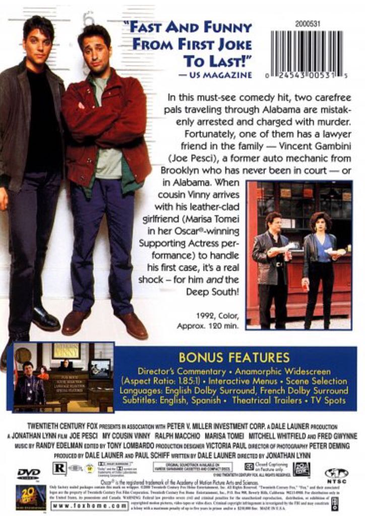 My Cousin Vinny DVD movie collectible [Barcode 024543428619] - Main Image 2