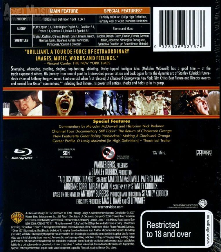 A Clockwork Orange DVD movie collectible - Main Image 2