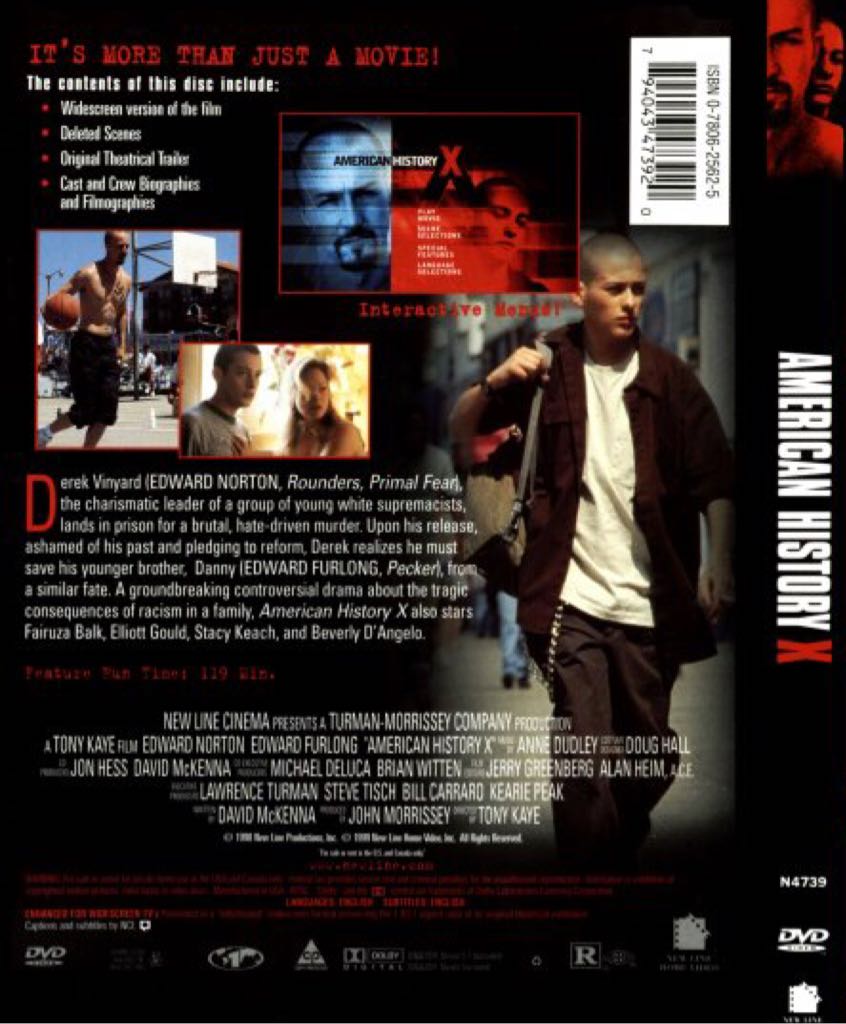 American History X iTunes movie collectible [Barcode 5051890130808] - Main Image 2