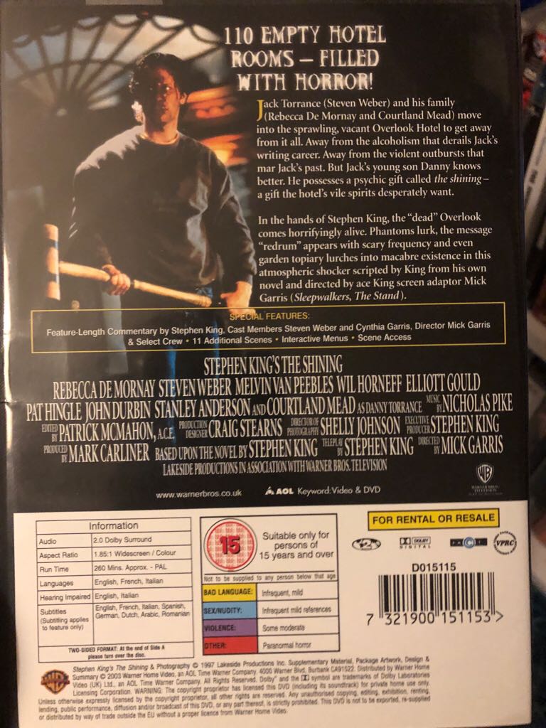 Stephen King’s The Shining DVD movie collectible [Barcode 7321900151153] - Main Image 2