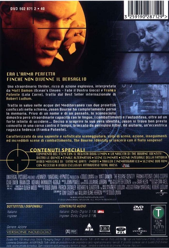 Bourne Identity, The DVD movie collectible [Barcode 3259190276925] - Main Image 2
