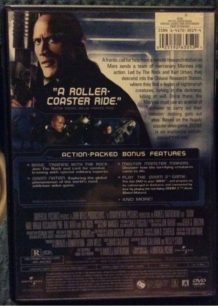 Doom 1 DVD movie collectible [Barcode 025192630521] - Main Image 2