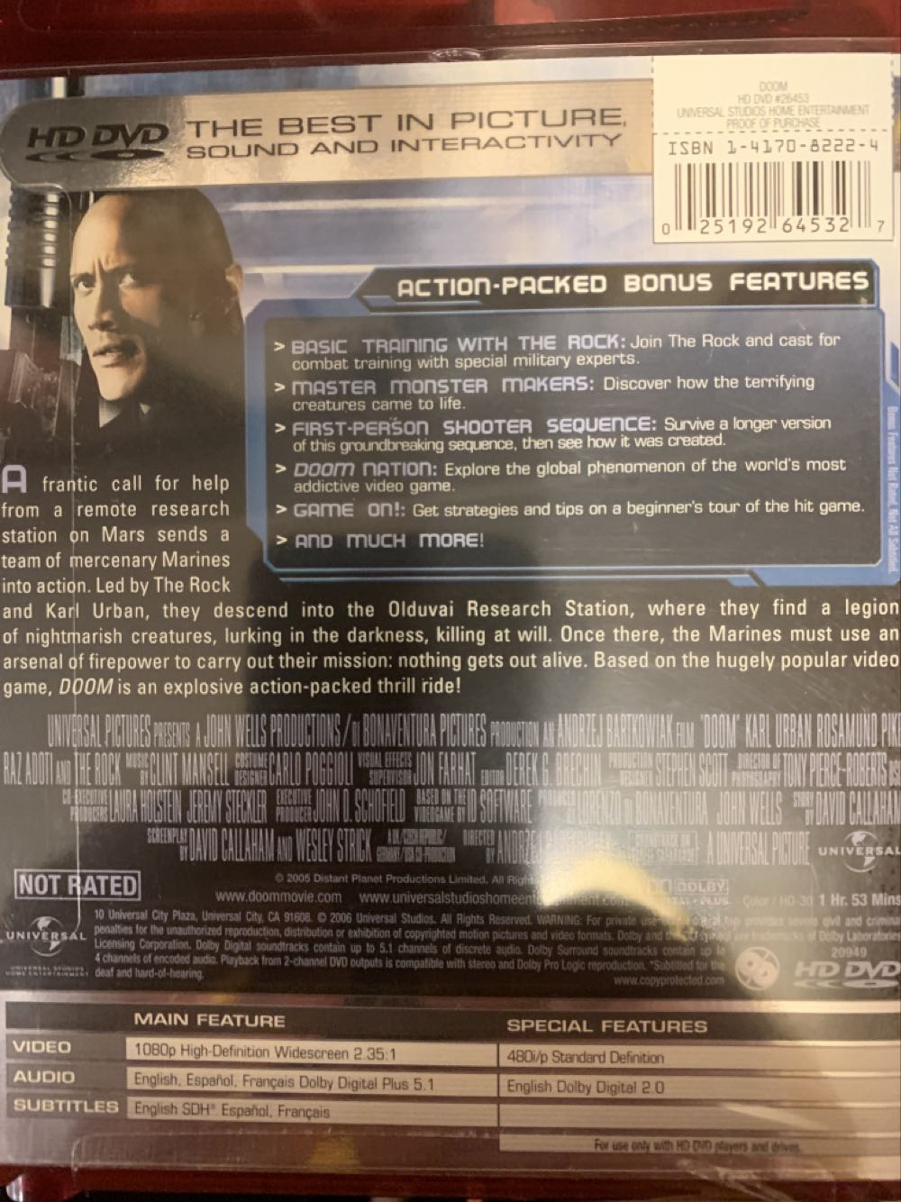 Doom: Unrated Extended Edtion Digital Copy movie collectible [Barcode 025192645327] - Main Image 2