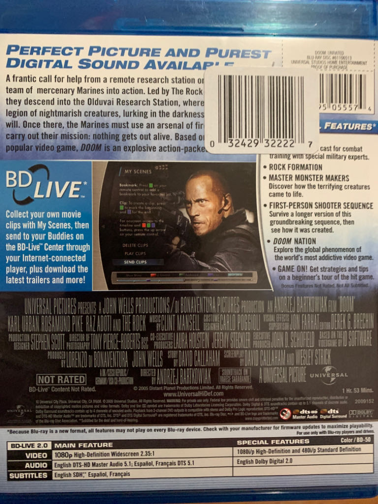 Doom Blu-ray movie collectible [Barcode 8698907500093] - Main Image 2