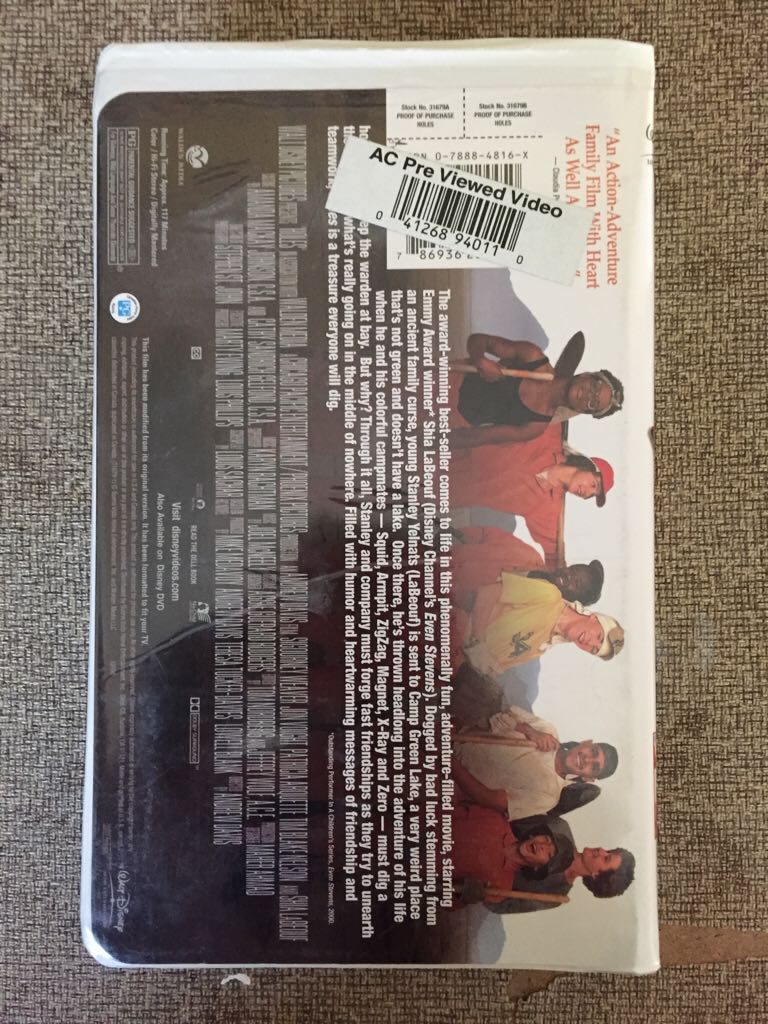 Holes VHS movie collectible [Barcode 786936224450] - Main Image 2