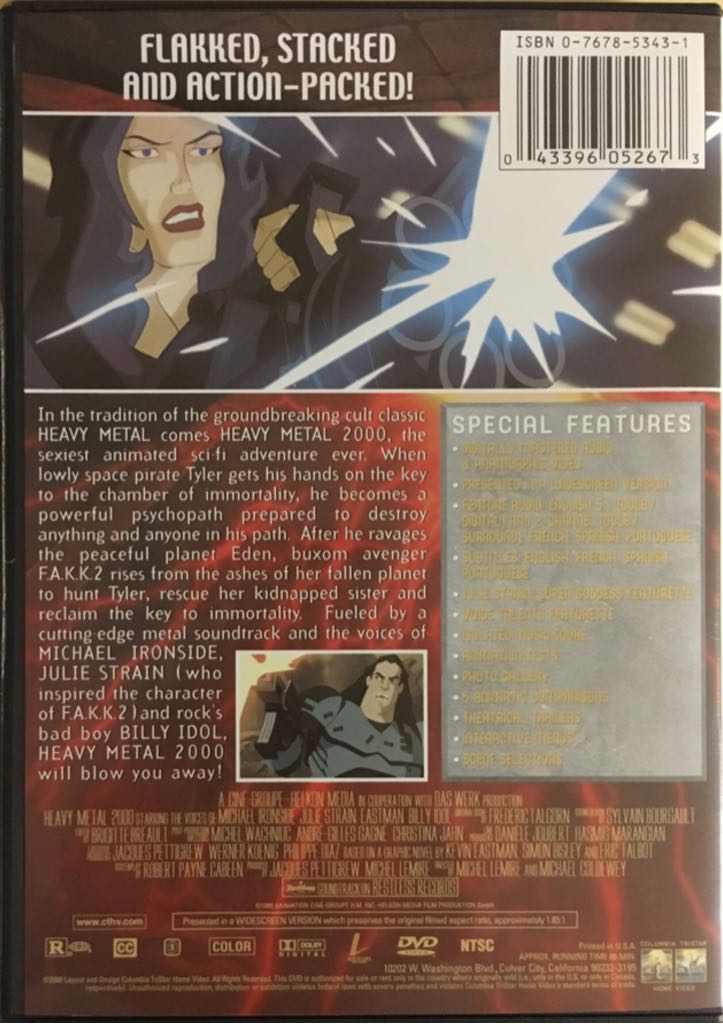 Heavy Metal 2000 DVD movie collectible [Barcode 043396052673] - Main Image 2