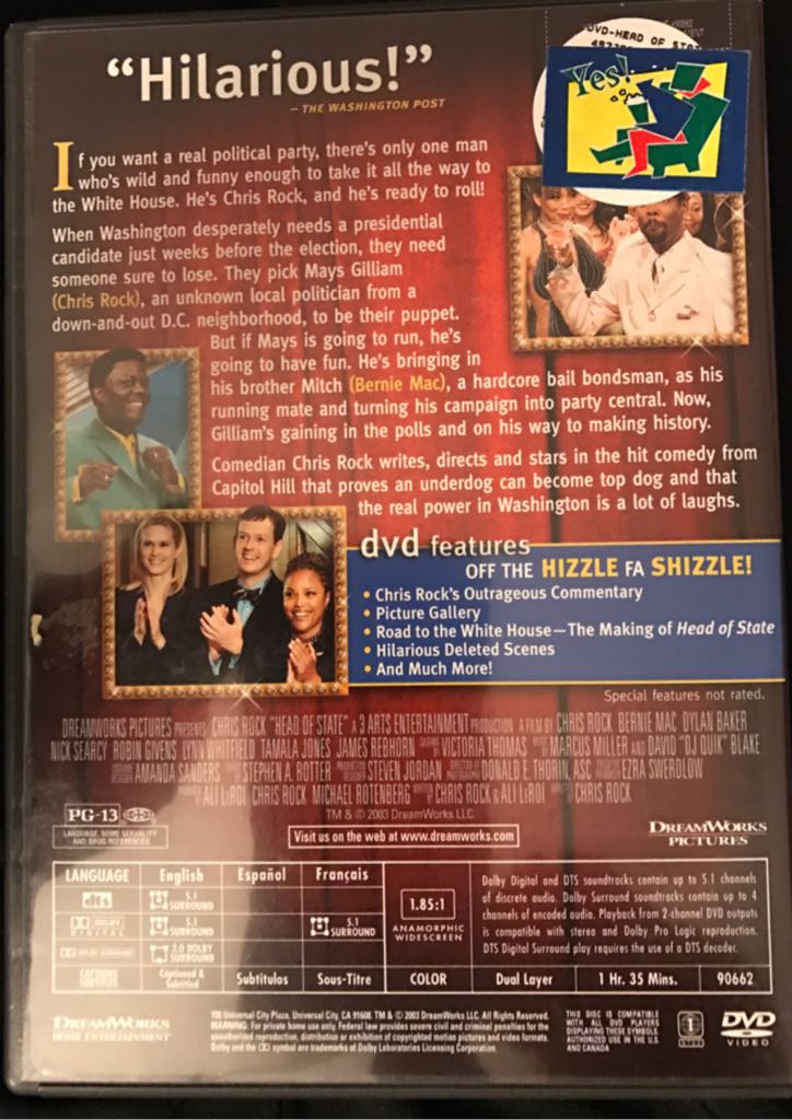 Head Of State: Off The HIZZLE Fa SHIZZLE! (678149071627 - DVD) DVD movie collectible [Barcode 678149071627] - Main Image 2