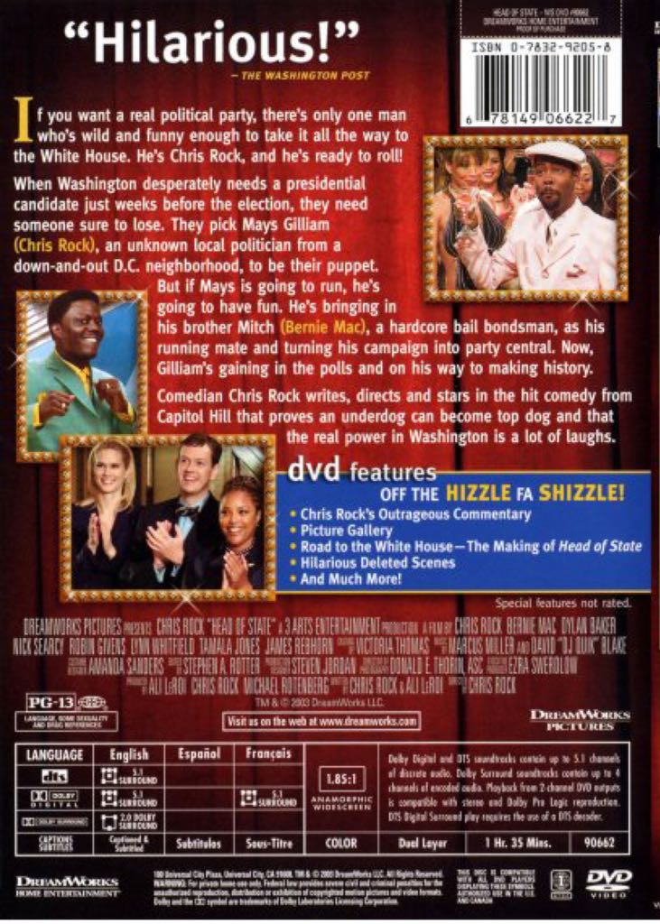 Head of State DVD movie collectible [Barcode 678149083620] - Main Image 2