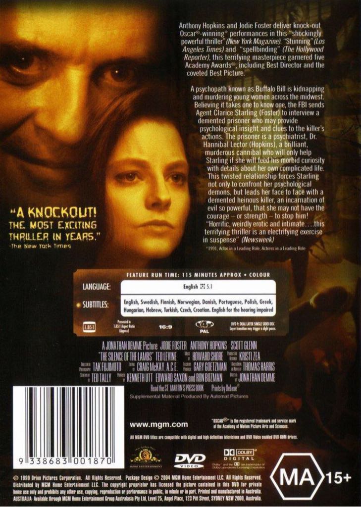 Hannibal 2: The Silence of the Lambs Digital Copy movie collectible [Barcode 086162937453] - Main Image 2