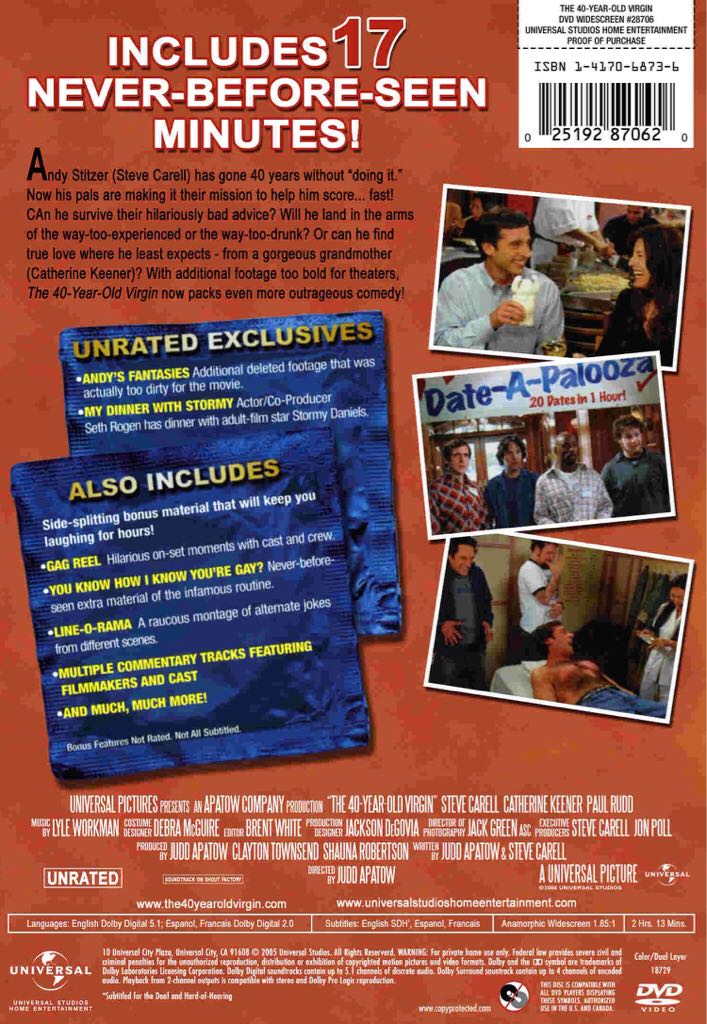 The 40-Year-Old Virgin DVD movie collectible - Main Image 2
