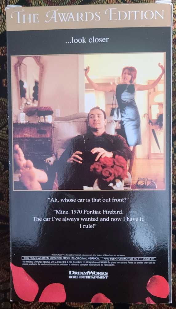 American Beauty VHS movie collectible [Barcode 667068647730] - Main Image 4