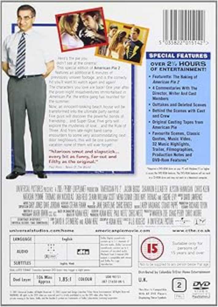 American Pie 2 DVD movie collectible [Barcode 02519216502] - Main Image 2