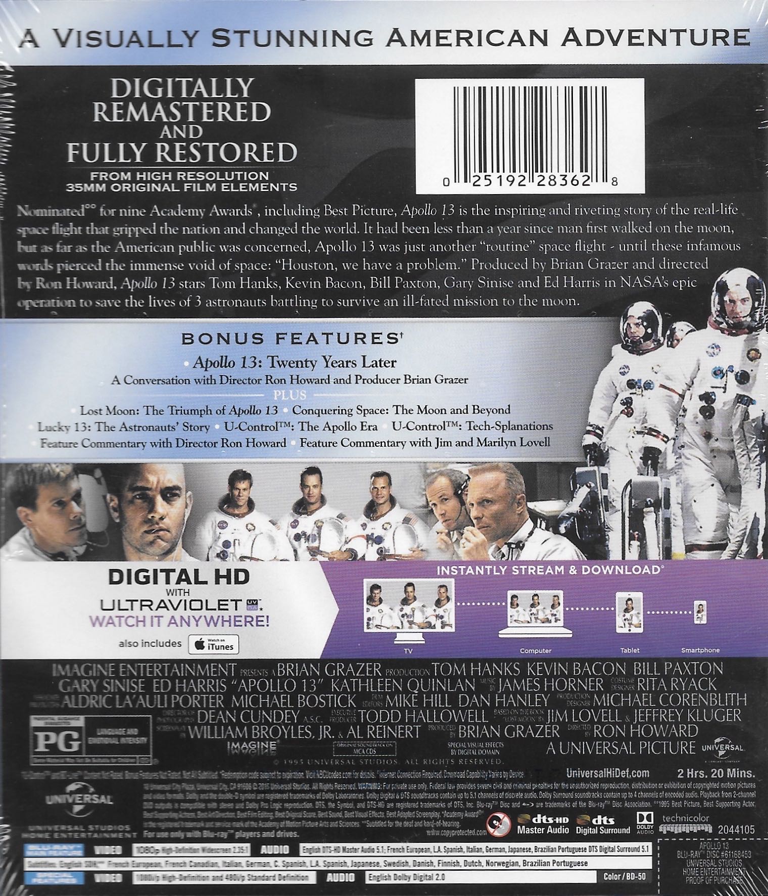 Apollo 13 Blu-ray movie collectible [Barcode 025192283628] - Main Image 3