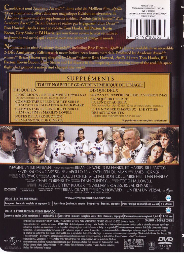 Apollo 13 HD DVD movie collectible [Barcode 025192777820] - Main Image 2