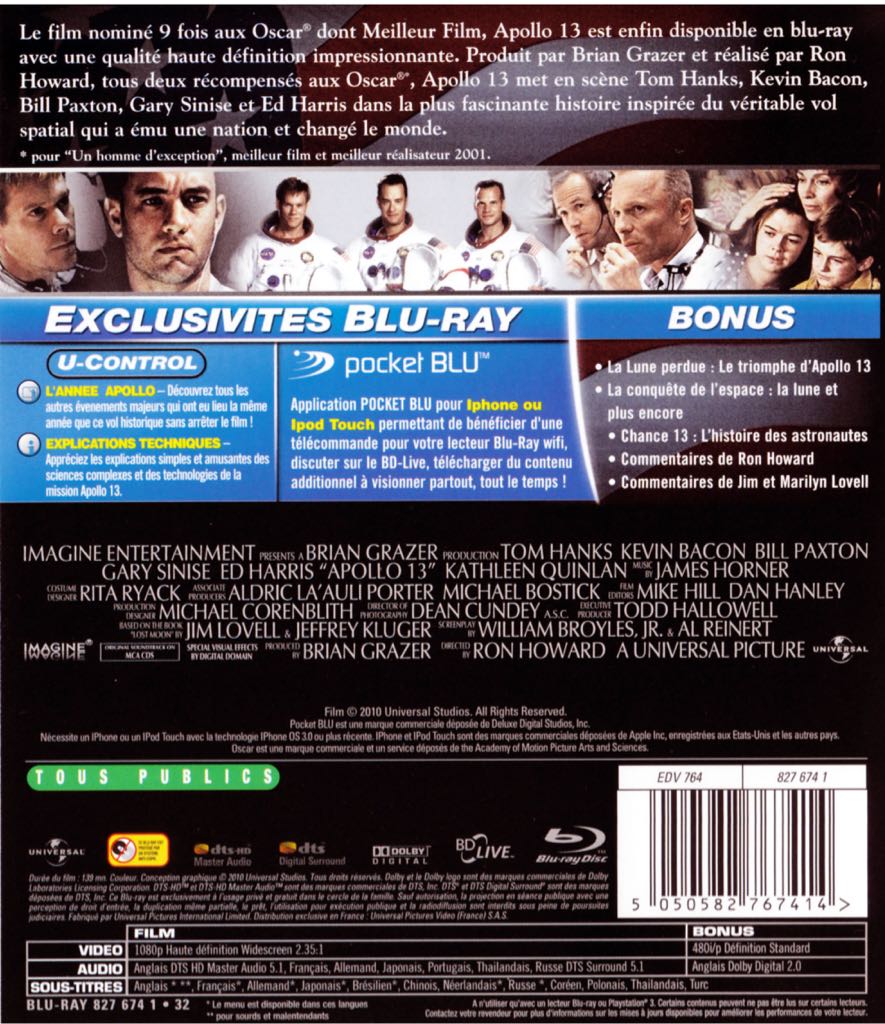 Apollo 13 [Apolo 13] Blu-ray movie collectible [Barcode 7501925441396] - Main Image 2