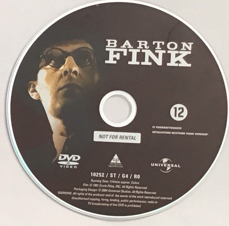 Barton Fink DVD movie collectible [Barcode 5050582259292] - Main Image 3