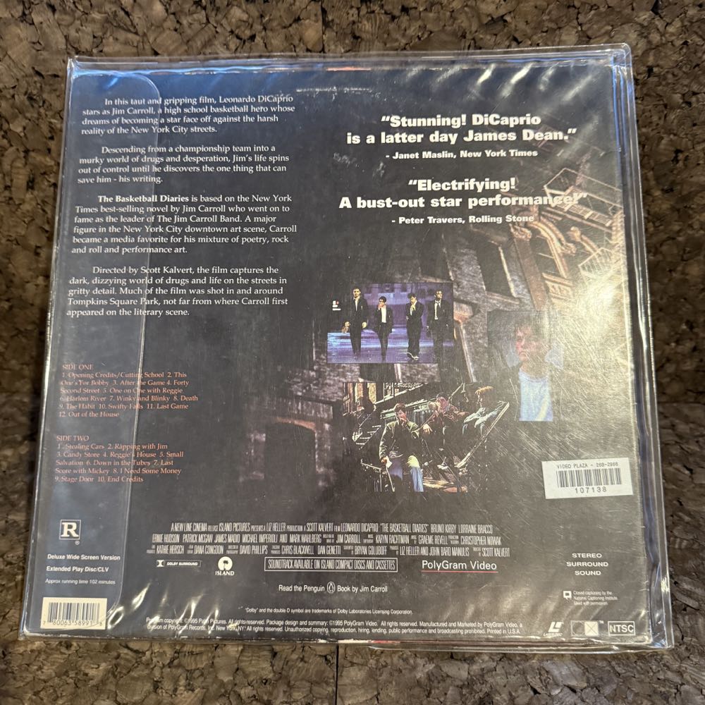 The Basketball Diaries Laser Disc movie collectible [Barcode 780063589918] - Main Image 2
