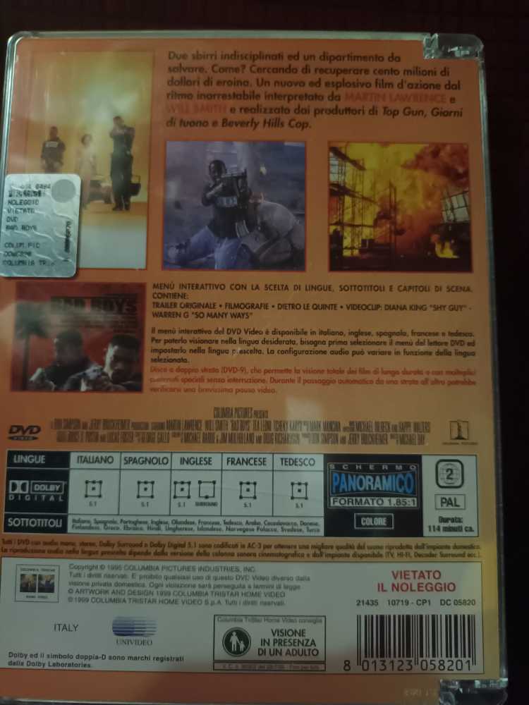 Bad Boys DVD movie collectible [Barcode 8013123058201] - Main Image 2